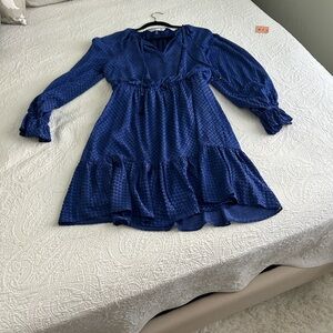 Trina Turk Blue Long Sleeve Dress